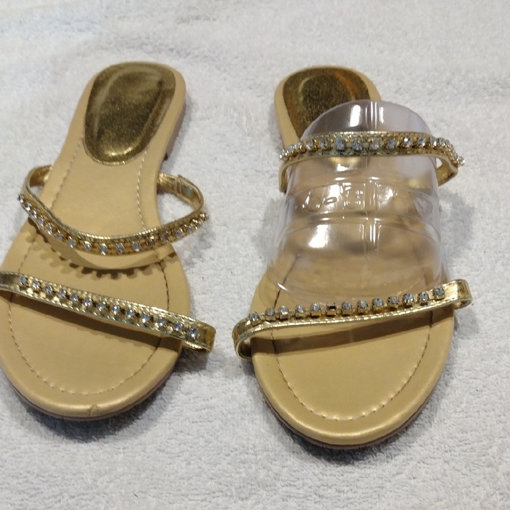 2 For 8 Dollars Sale Elegant Gold Women's Sandals